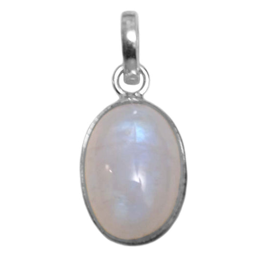 Rainbow moonstone sterling silver pendant