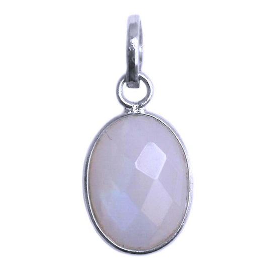 Rainbow moonstone pendant in sterling silver 925