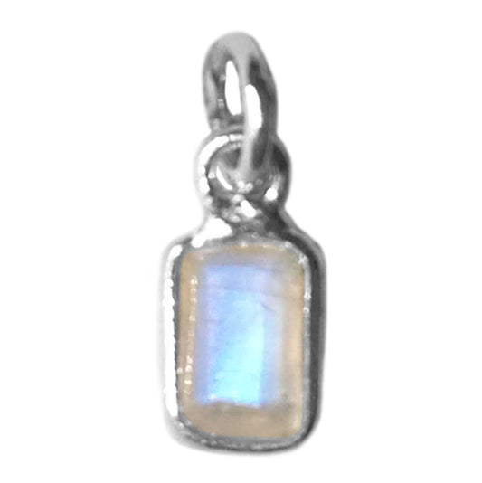 Rainbow moonstone sterling silver pendant