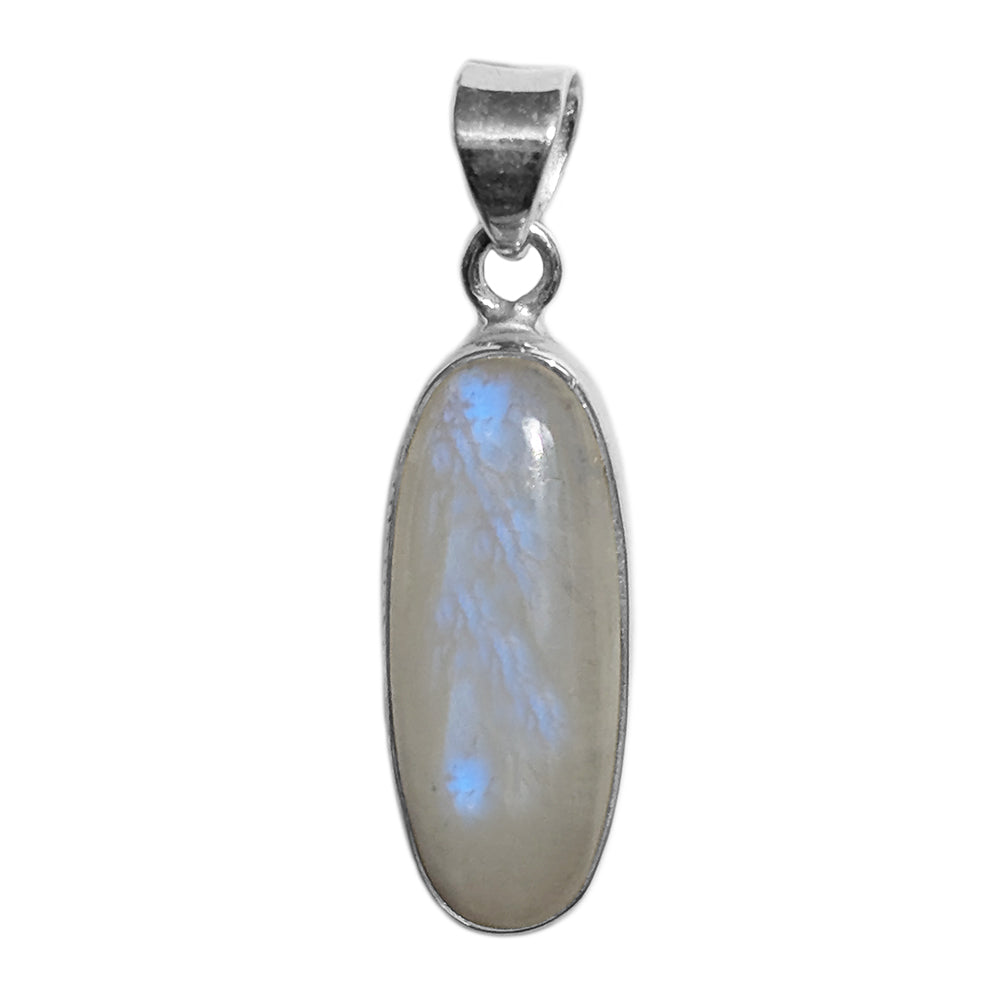 Pendentif pierre de lune en argent massif 925