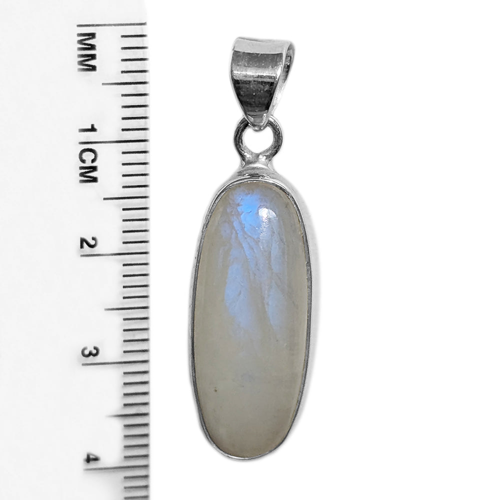 Pendentif pierre de lune en argent massif 925
