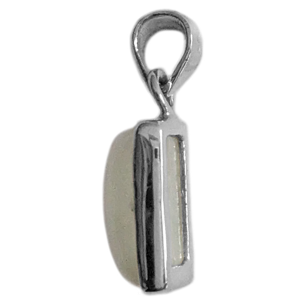 Rainbow moonstone sterling silver pendant