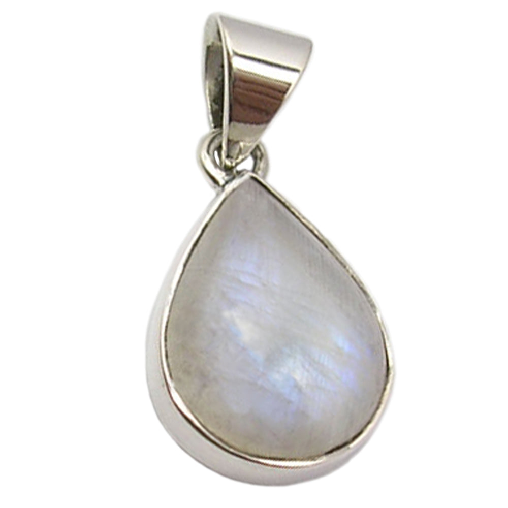 Rainbow moonstone sterling silver pendant